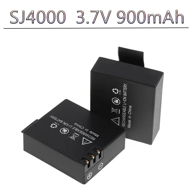 สําหรับ SJCAM sj4000 900mAh 3.7V Dual Port Battery Charger eken H9 GIT-LB101 GIT แบตเตอรี่ sj5000 sj