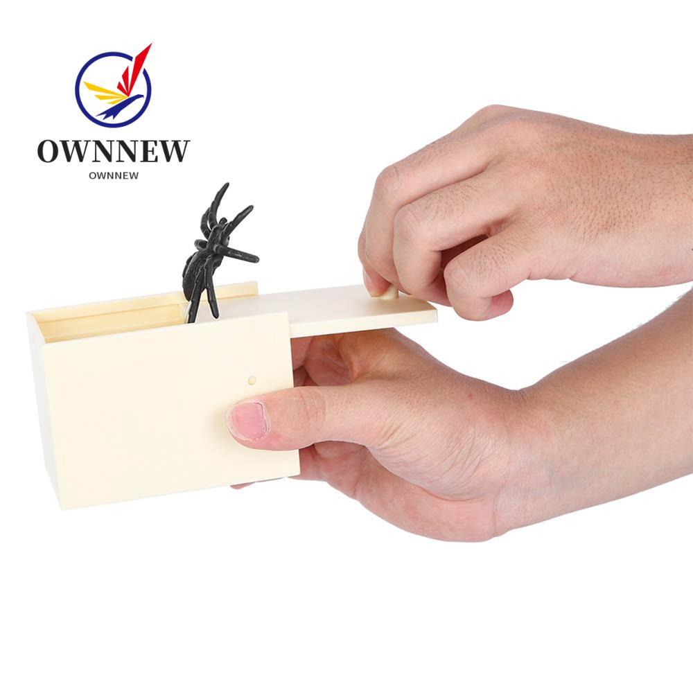 OWNNEW Prank Jump Scare Box, พลาสติกสีขาว + ยางของเล่นหลอก Bug ใช้งานง่าย 9.3x6.3x5.6cm Hilario Joke