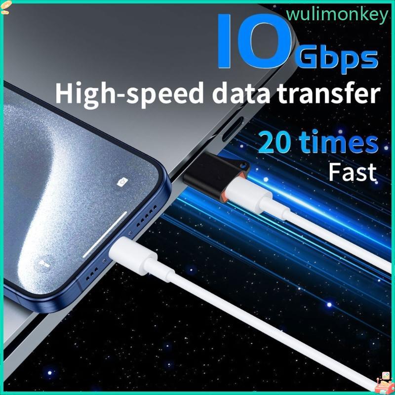 WU Metal USB3 0 Male To Type C Female Converter Featuring ความเร็วการส่งผ่าน 10Gbps พร้อมการออกแบบสา