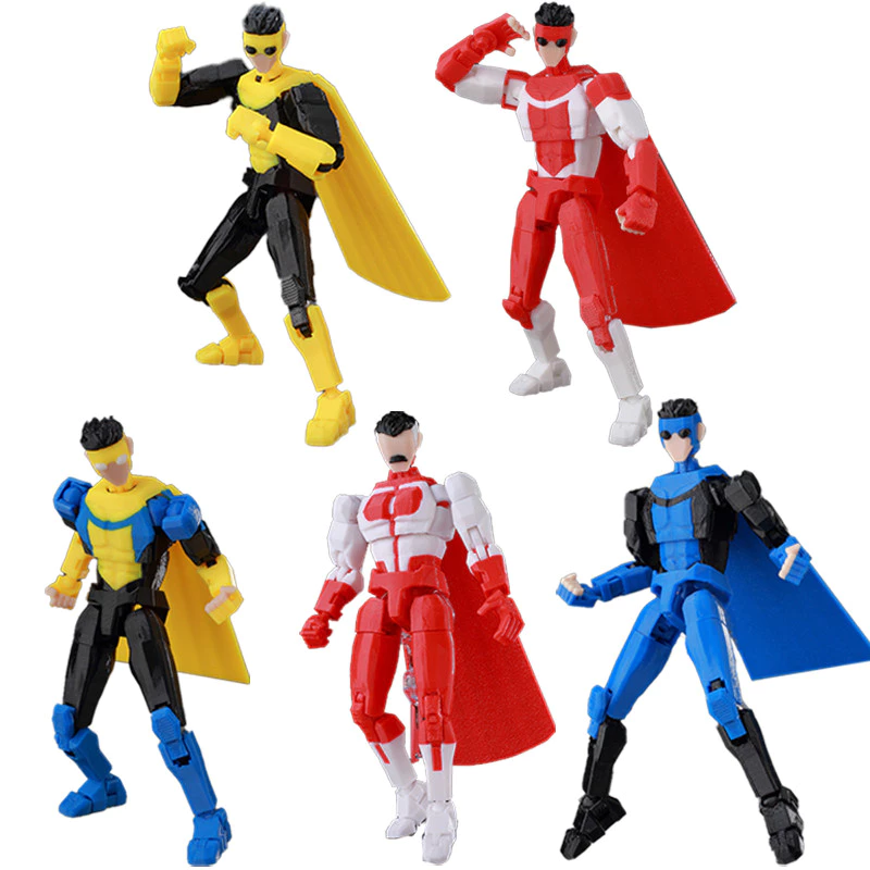 Omni Man Invincible Action Figure 3D พิมพ์ Lucky 13 Mark Multi-Jointed Stickman Dummy 13 ของเล่น