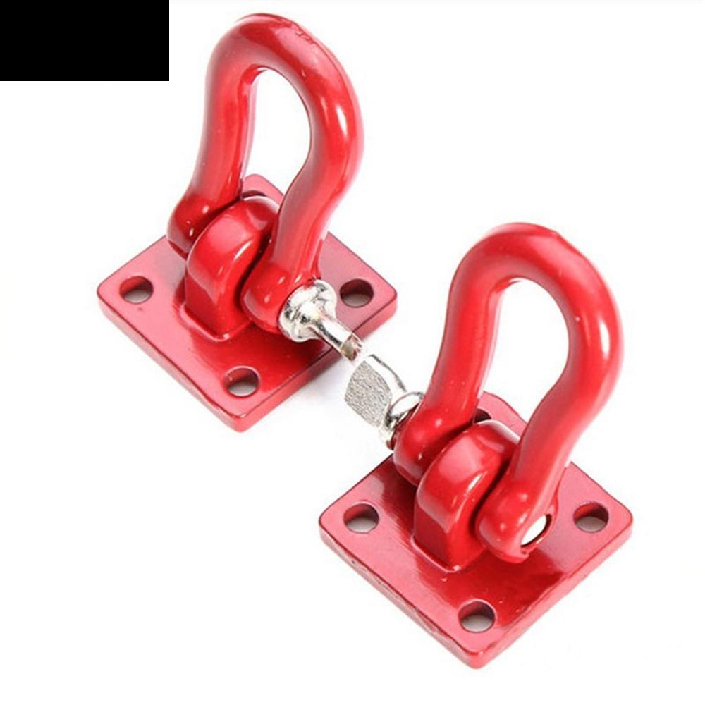 LUNAZAP โลหะ Trailer Hook คู่ Trailer โลหะ Crawler RC สําหรับรถบรรทุก Scale SCX-10 Winch RC Crawler 