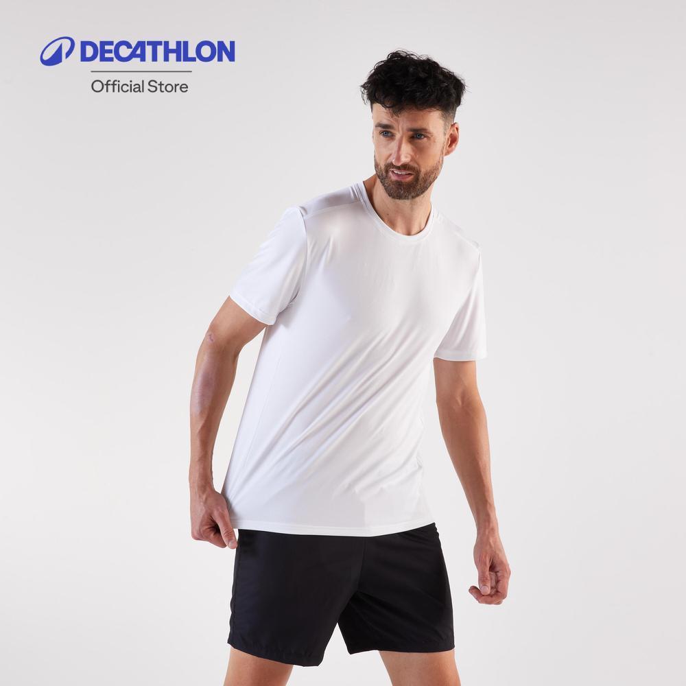 Decathlon Men'S Kiprun Run 100 Running T-Shirt เสื้อวิ่งสำหรับผู้ชาย รุ่น Kiprun 100 - White