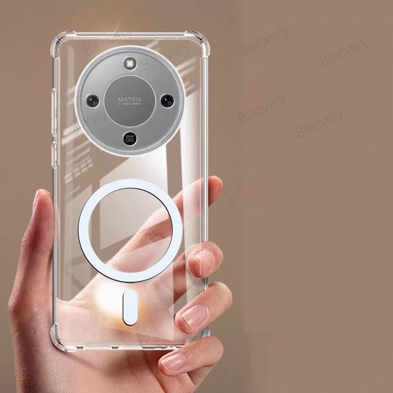 กันกระแทกสําหรับ Honor X9D X9A X9B Cover Clear Soft สําหรับ X9C X9C สมาร์ทสติกเกอร์แม่เหล็ก