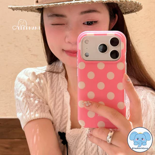 เคสไอโฟน13 17สำหรับ iPhone 12 16 15 17 air 14 13 Pro Max 15 14 Pro 15 16 14 Plus เคสIMD ลายจุดสีพาสเทลน่ารักฮิต