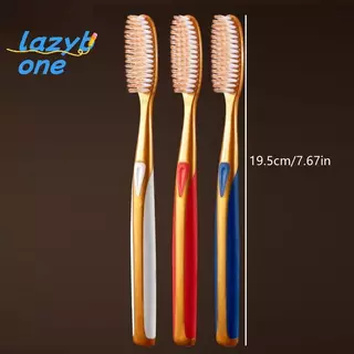 LZ-t] แปรงสีฟันขนแปรงนุ่มหัวใหญ่ 6 ชิ้น, การออกแบบกันลื่นกว้าง, พร้อมหัวแปรงรูปตัว U ขยาย [ใหม่]