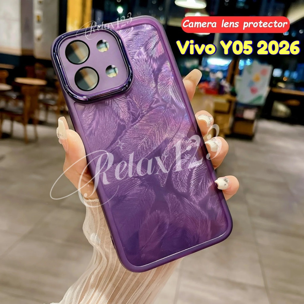 สําหรับ Vivo Y05 Vivo Y 05 VIVO Y05 vivo Y05 05Y Y05Vivo VivoY05 4G 5G ปลอก 2026 หรูหรา Feather รูปแ
