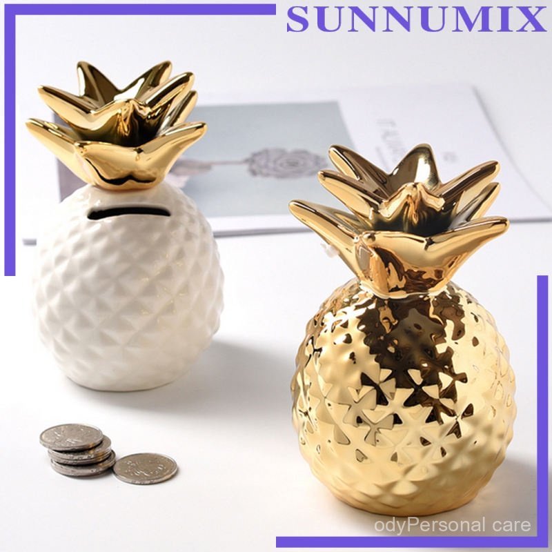 [SUNNIMIX] Pineapple Piggy Bank Money Box Bank Money Box Save Tins for