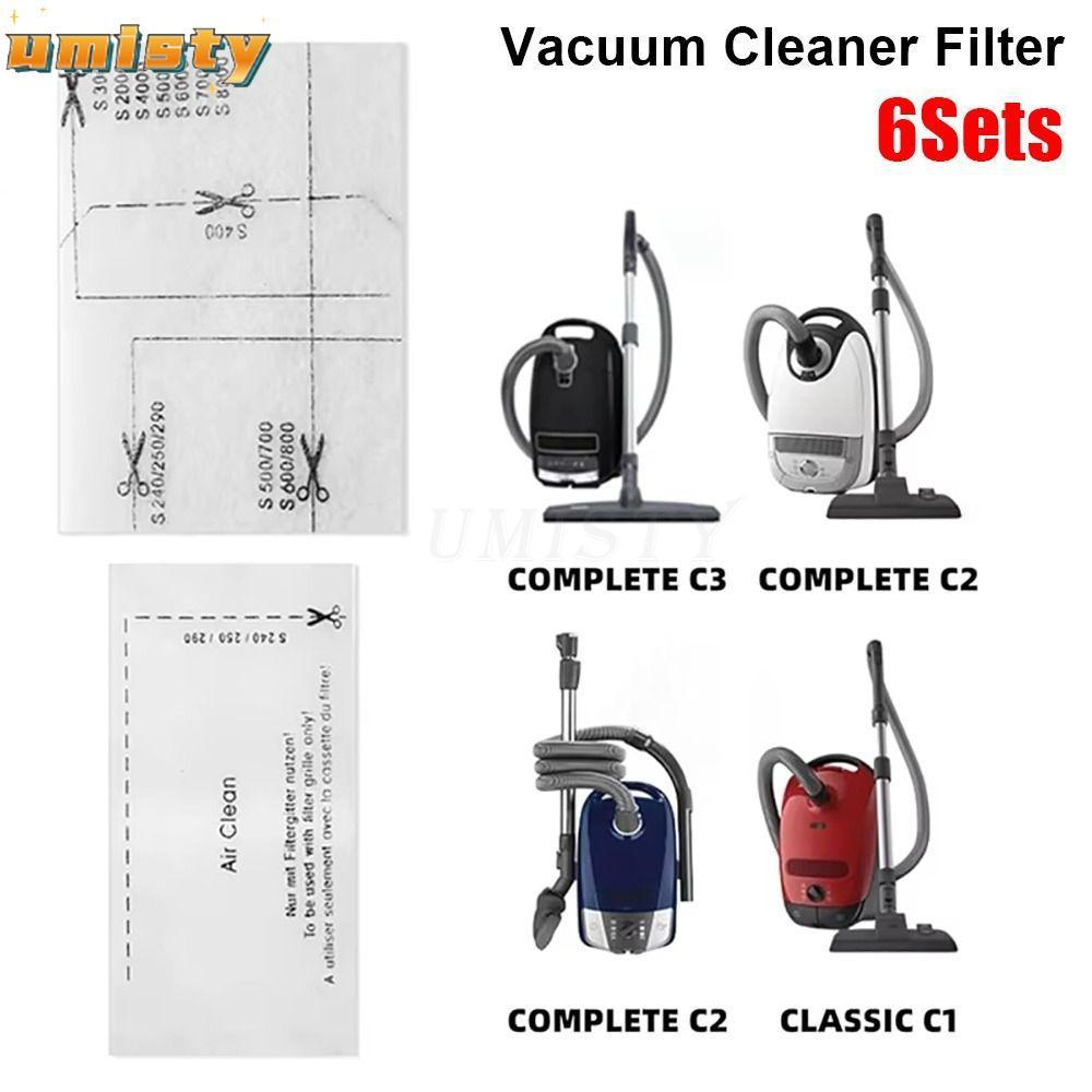 UMISTY 6 ชุดผ้าฝ้ายกรอง,แพ็คไอเสียกรองเครื่องดูดฝุ่น,ทนทาน Air Clean เครื่องใช้ในบ้านอะไหล่สําหรับ M
