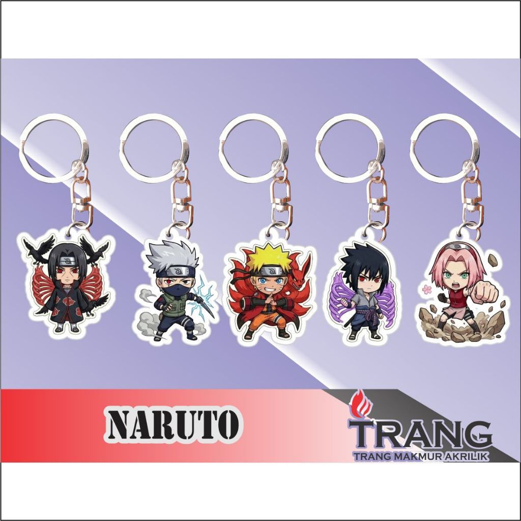 Gantungan Kunci Akrilk Naruto Shippuden Chibi / พวงกุญแจอะคริลิค Naruto Shippuden Chibi