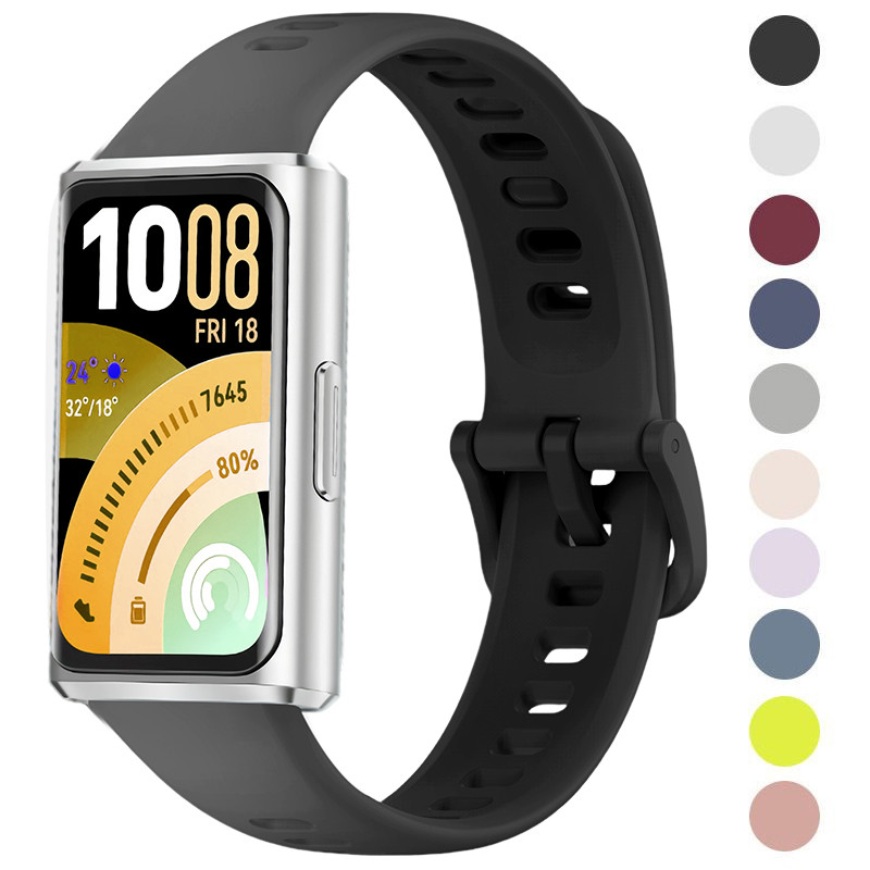 สายรัดยางซิลิโคนสําหรับ Huawei Band 11/ Huawei Band 11 Pro Soft เข็มขัดปรับได้สร้อยข้อมือสายรัดข้อมืออุปกรณ์เสริมสําหรับ Smartwatch Huawei Band 11