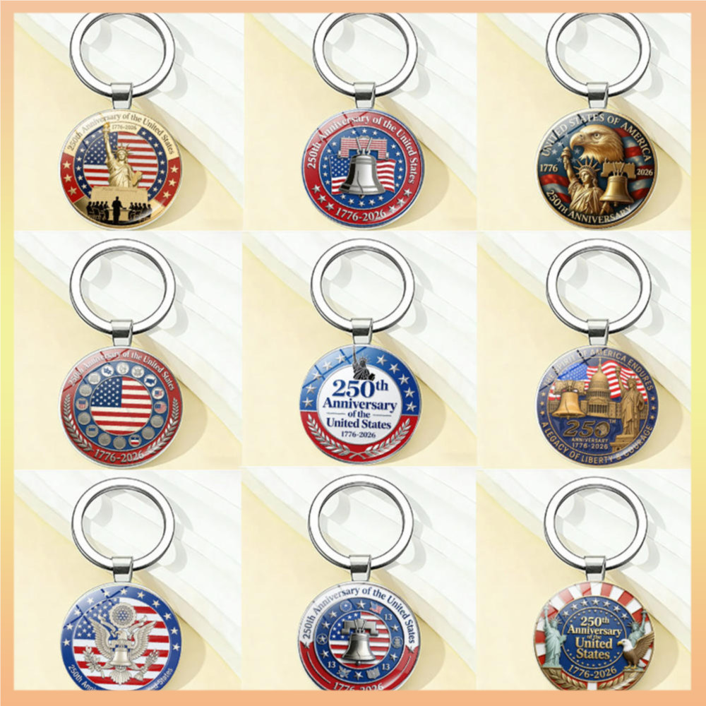 ทนทาน Usa 250th Anniversary พวงกุญแจที่ระลึก Liberty Bell พวงกุญแจคุณภาพสูง Scratch-Resistant American Flag พวงกุญแจสําหรับวันประกาศอิสรภาพกระเป๋าเป้สะพายหลัง Veterans Day