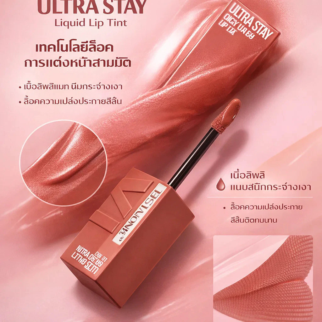 【ชุ่มชื้นและสดใส】ลิปกลอสให้ความชุ่มชื้นให้ริมฝีปากอวบอิ่ม สีเด่นชัด สร้างความสดชื่น สิบสองสี ดูดีเป็นธรรมชาติ ลิปทิ้นท์ thumbnail 8