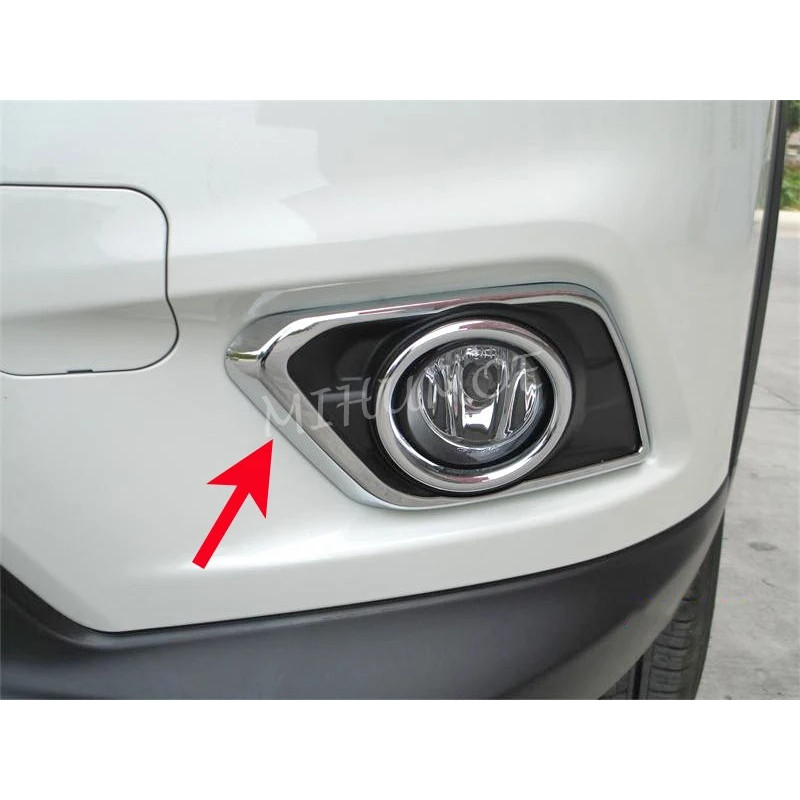 Chrome ด้านหน้าหมอกโคมไฟฝาครอบ Trims สําหรับ Nissan X-Trail Rogue T32 2014 2015 2016 โครเมี่ยมจัดแต่