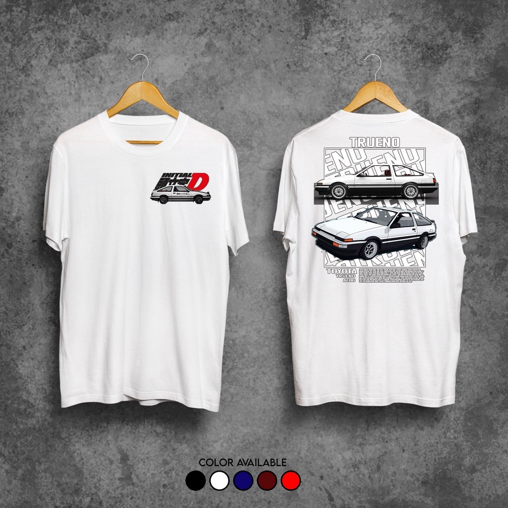 KARIMAKE TOYOTA AE86 TRUENO INITIAL D รถเสื้อยืดยานยนต์เสื้อยืด