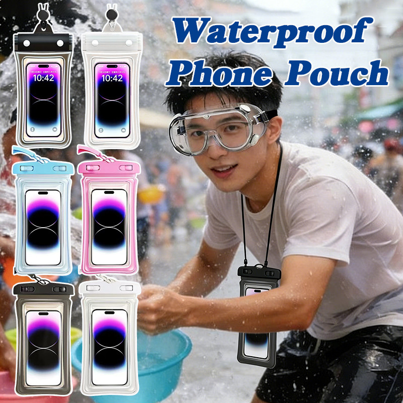 กระเป๋าโทรศัพท์กันน้ําสงกรานต์คล้องคอ กระเป๋าโทรศัพท์ PVA ชายหาดว่ายน้ํา กิจกรรมดําน้ํา อุปกรณ์ปาร์ต