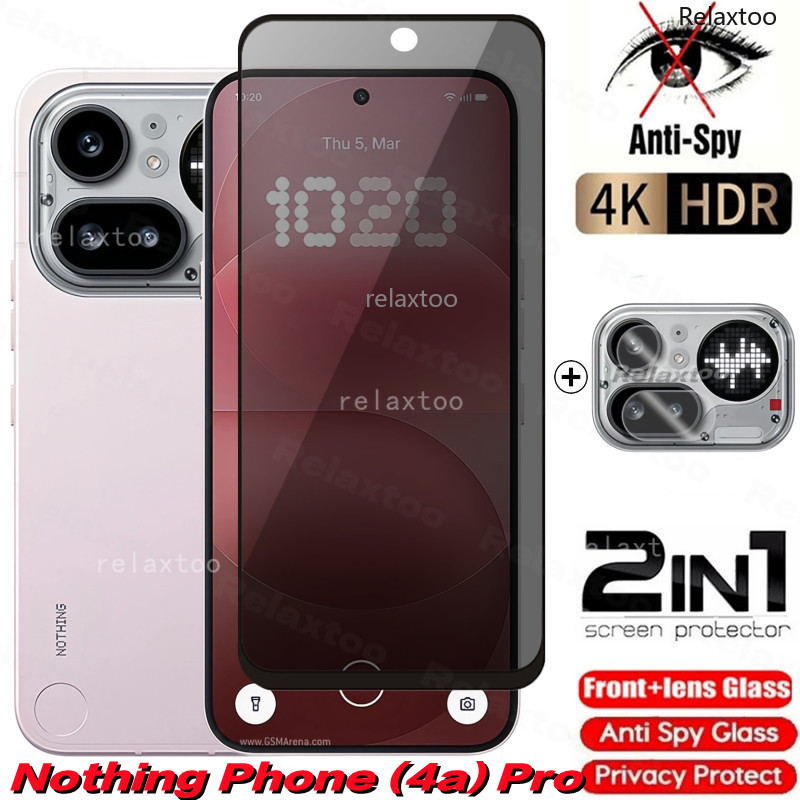 Nothing Phone(4a) Pro 5G 2IN1 Privacy Screen Protect Glass Phone Film For Nothing Phone (4a) Pro 4aP