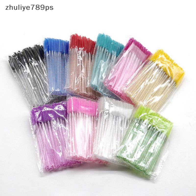 Zuliye789ps] 50 ชิ้นสําหรับขายแปรงขนตาเครื่องมือต่อขนตาแปรงคิ้วมาสคาร่า Wands Applicator Spoolers Ey