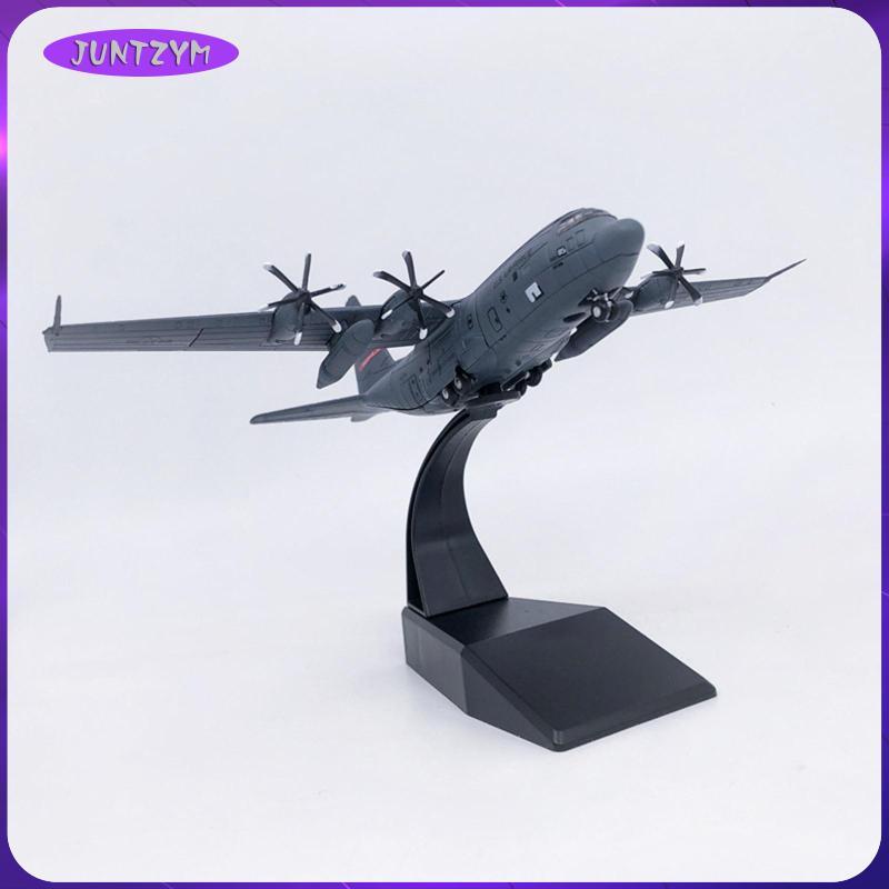 [juntzym] โลหะ 1:200 Scale C130 เครื่องบินขนส่งพร้อมขาตั้งเครื่องบินรุ่นสําหรับชั้นวางสํานักงานผู้ให