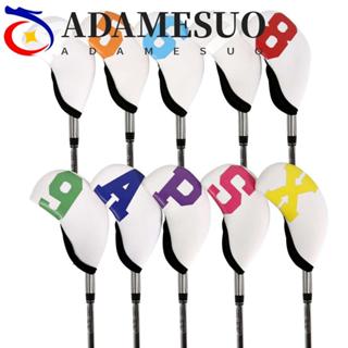 ADAMESUO ฝาครอบป้องกันหัวไม้สำหรับกอล์ฟ แบบ 4-9, P, S, A พร้…