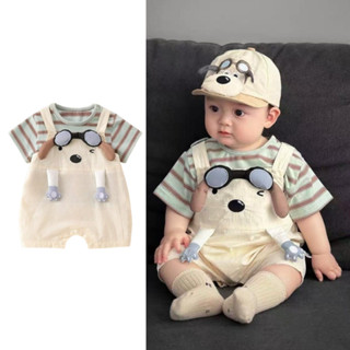 บอดี้สูทเด็กฤดูร้อนแขนสั้นเหมาะสมกับชายหญิงแฟชั่นเกาหลีลาย ช…