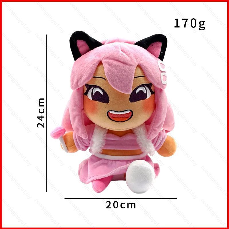 HQ Layla Roblox YouTube Plushie แฟชั่นหูแมวออกแบบตุ๊กตาตุ๊กตาตุ๊กตาของเล่น