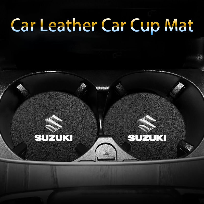 2pcs รถถ้วยผู้ถือลื่นไมโครไฟเบอร์หนังกาแฟเครื่องดื่มถ้วยสําหรับ Suzuki Raider 150 Swift GSX R150 Sat