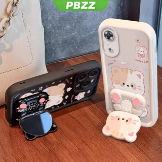 PBZZ FOR เคส สําหรับOPPO A17 oppo A17K 5G 2022 oppo a60 4Gเคสโทรศัพท์Softcaseซิลิโคนกันกระแทกออกแบบใหม่ความงามการ์ตูนแมวพร้อมกระจกJTMZJ01
