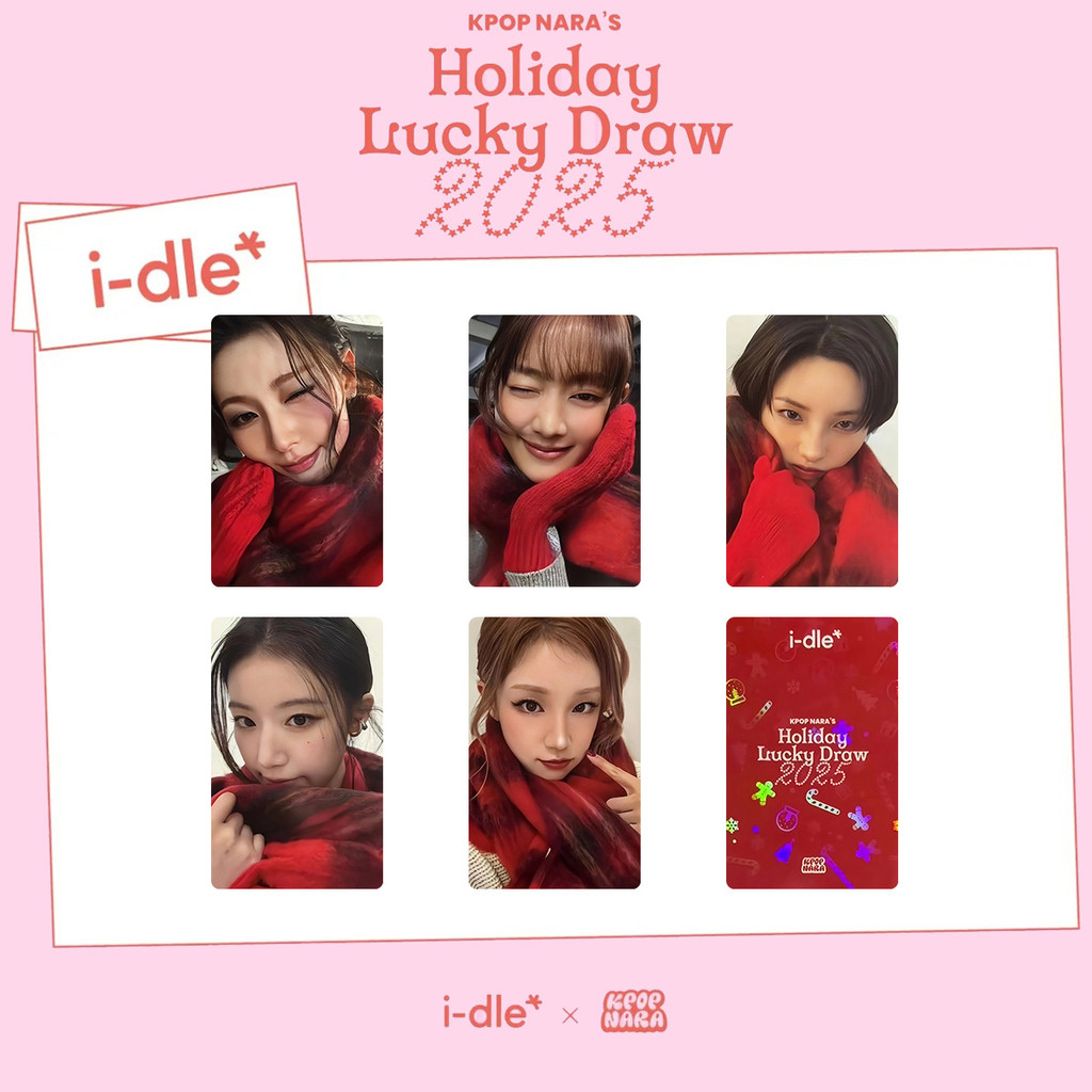 IDLE Combination KPOP NARA Christmas Lucky Card i-dle Song Yuqi Merchandise Photo Card สินค้าการ์ดพิเศษ 26.3.16