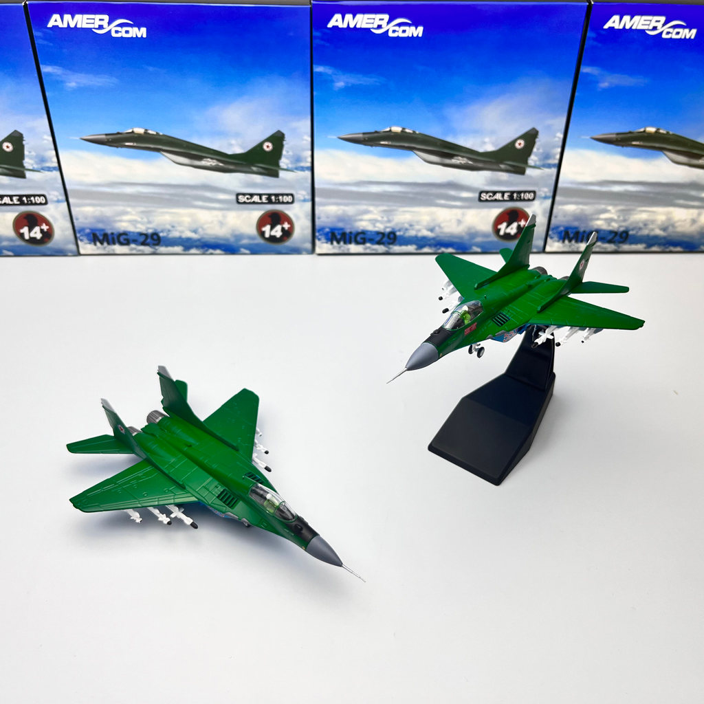 AMER 1/100 North Korea Air Force MIG-29A MIG 29 Points Military Combat Aircraft สําเร็จรูปชุดตกแต่ง