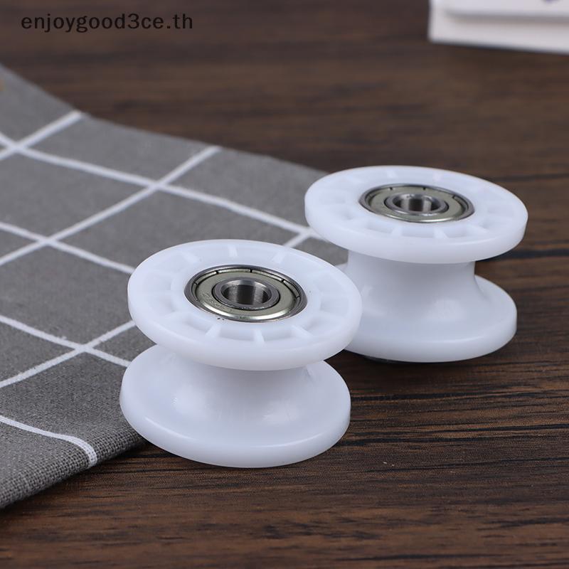 L&Z 1 ชิ้น Mechanical Pulley Grooved ล้อ 608zz Dual Bearing Rolling Pulley ล้อรอบล้อ Roller 8*42*24 