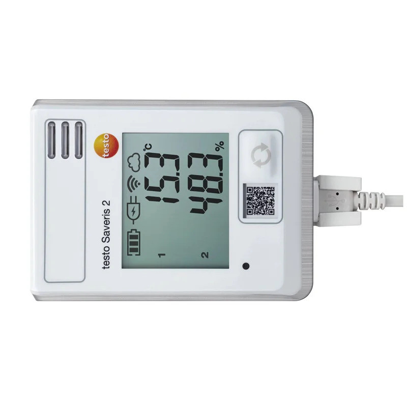 Testo 0572 2034 Saveris 2-H1 WiFi Data Logger พร้อมจอแสดงผล โพรบอุณหภูมิและความชื้นแบบบูรณาการ