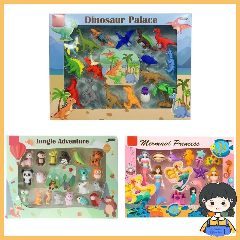 Bang Novelty Dinosaur Eraser Xmas Erasers Mini Decompression Erasers หลายการใช้งาน