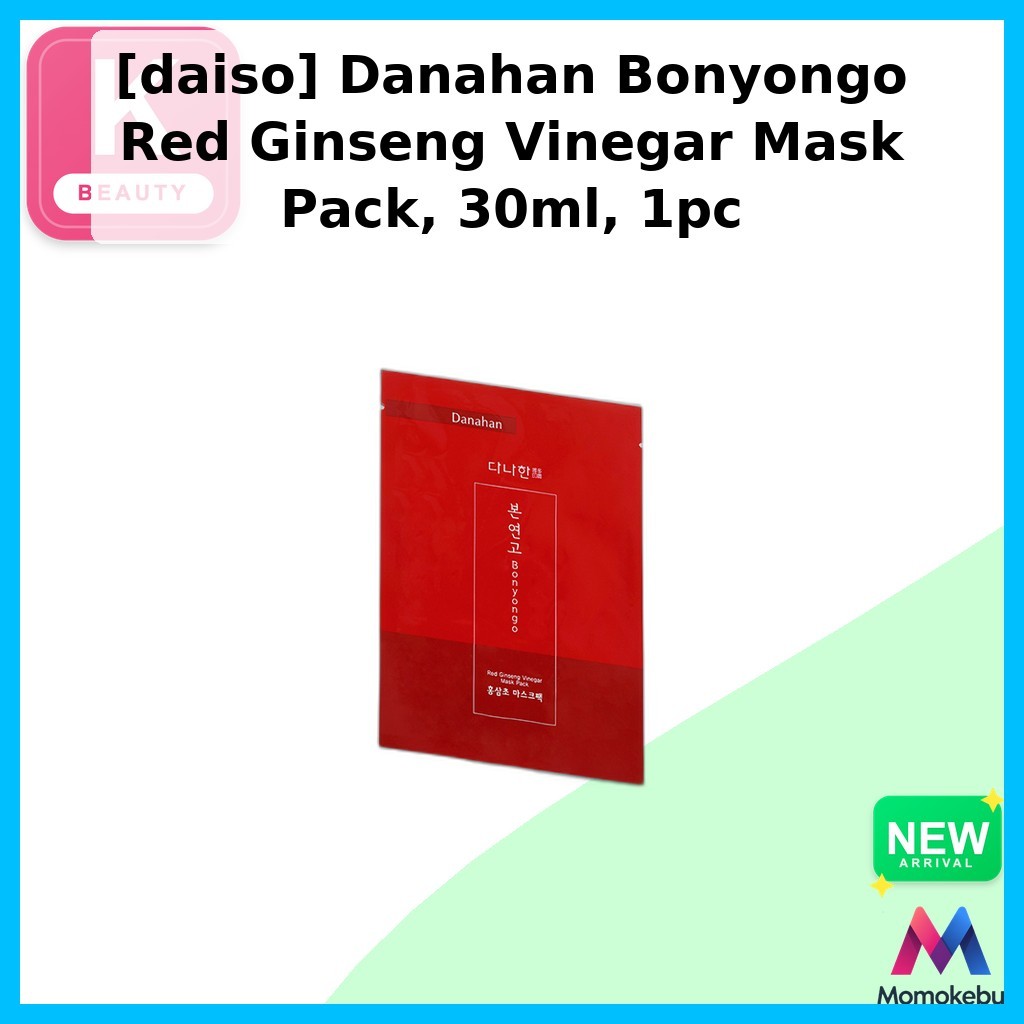 [daiso] Danhan Bonyongo Red Ginseng Vinegar Mask Pack, 30ml, 1 ชิ้น / Korean Mask Pack / Red Ginseng
