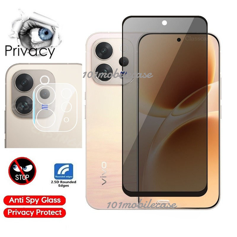 Pricacy ฟิล์มเต็มจอ กันมอง For Oppo V70 2026 ฟิล์มกันรอย + ฟิล์มเลนส์ ครอบกล้อง + เคสใส กันกระแทก ส่