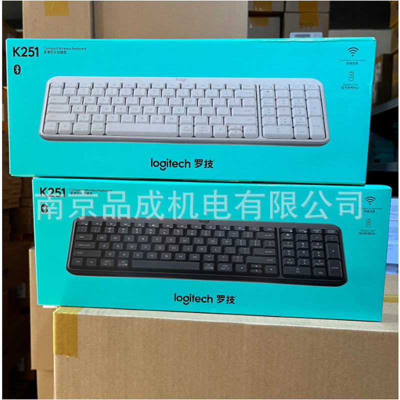 Logitech Logitech K251 คีย์บอร์ดบลูทูธไร้สาย 99-Key โทรศัพท์มือถือขนาดกะทัดรัดสํานักงานโน้ตบุ๊ค Comm