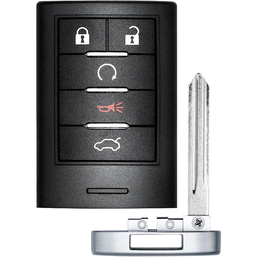Key Fob สําหรับ 2008-2015 CTS/ 08-11 STS รถ Keyless Entry รีโมทคอนโทรล, M3N5WY7777A, 5 ปุ่ม