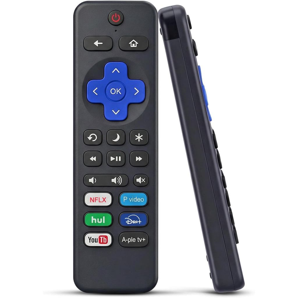รีโมทเปลี่ยนแบบชาร์จ USB-C เข้ากันได้กับ Roku TV – รีโมทคอนโทรลสากลสําหรับ TCL, Hisense, ทีวี Onn Ro
