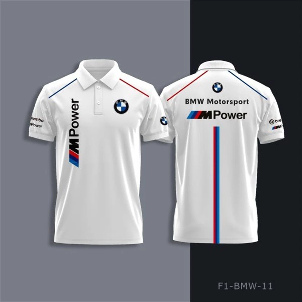 HOT เสื้อโปโล BMW Motor Outdoor สำหรับผู้ชายและผู้หญิง ผ้าฝ้าย 100% พิมพ์ลาย แขนสั้น ลำลอง พร้อมส่ง