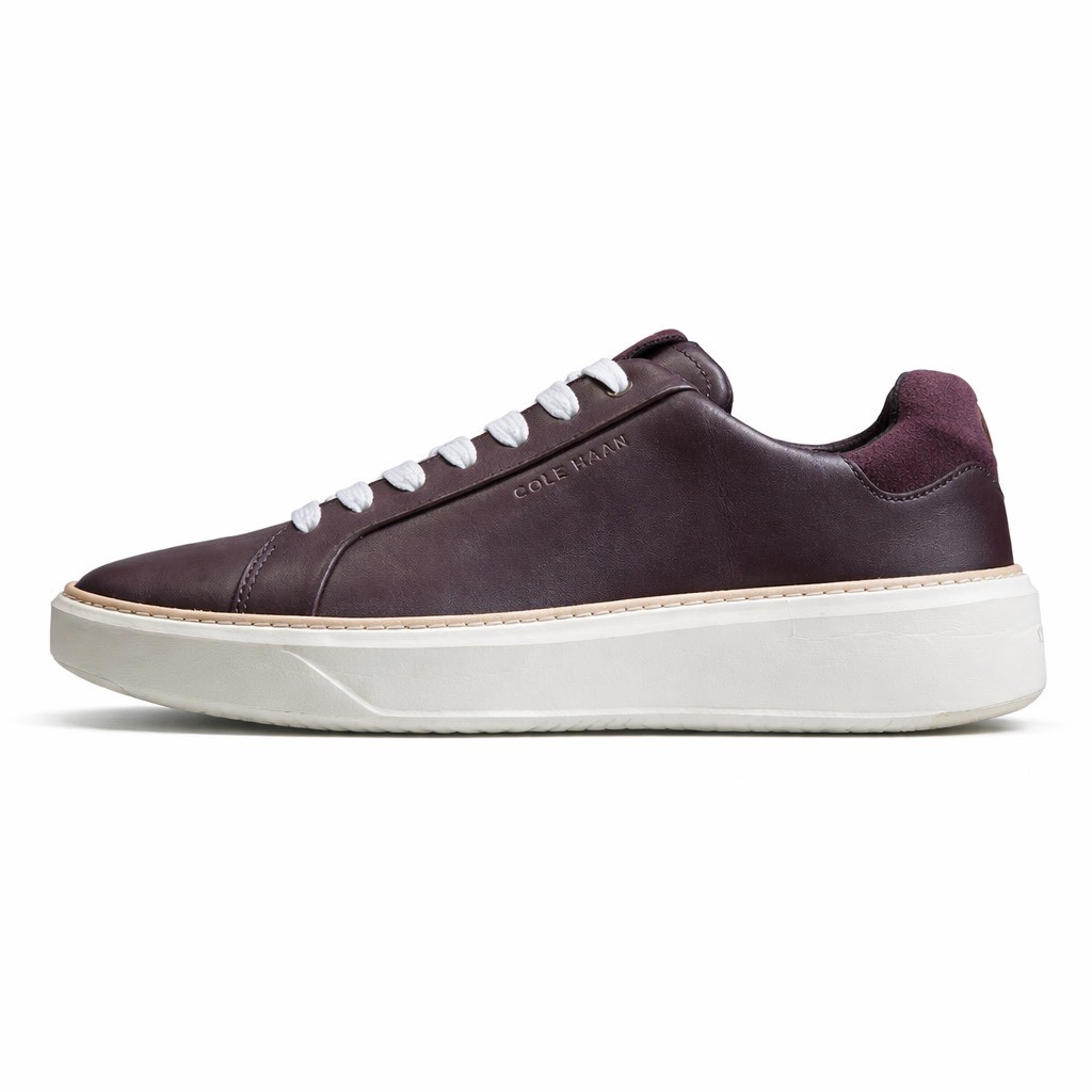 รองเท้าผ้าใบ Cole Haan GrandPro Topspin ของแท้ Burgundy