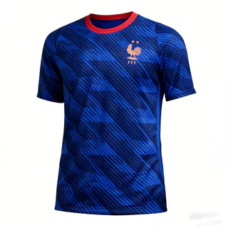 เสื้อฟุตболล์โลกปี 2026 ฝรั่งเศส สำหรับทุกวัน เหมาะสำหรับผู้ใหญ่และเด็ก พิมพ์ชื่อตามต้องการได้