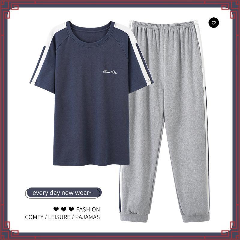 Men's Pajamas Set, High-end L - 4XL Cotton Pajamas, Cute Korean Pajamas Men Clothes