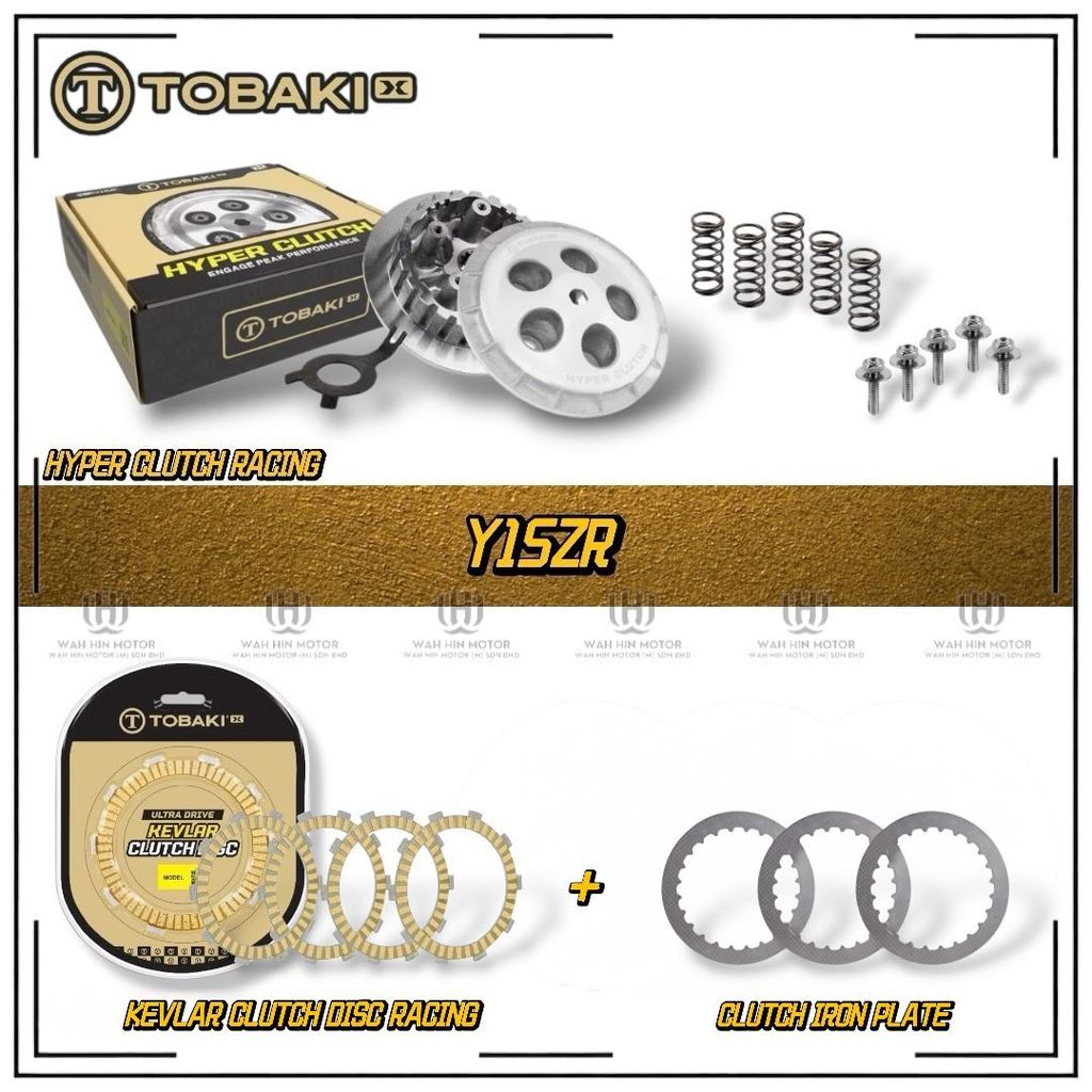 TOBAKI X RACING ( COMBO 3 IN 1 ) HYPER CLUTCH SET Y15 Y15ZR LC135 4S 5S V1 - V8 FI PCO