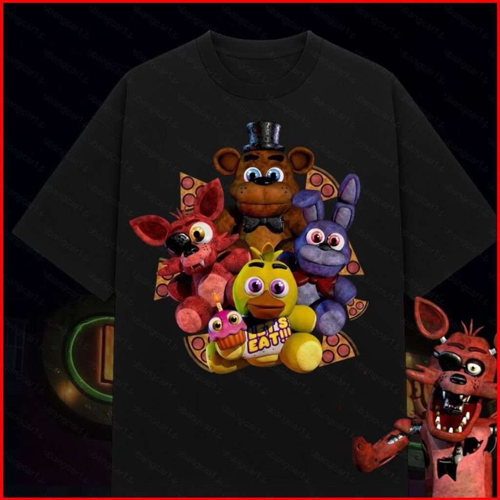เสื้อยืด.Short Sleeve Cartoon Five Nights at Freddy's & Friday Night Funkin'