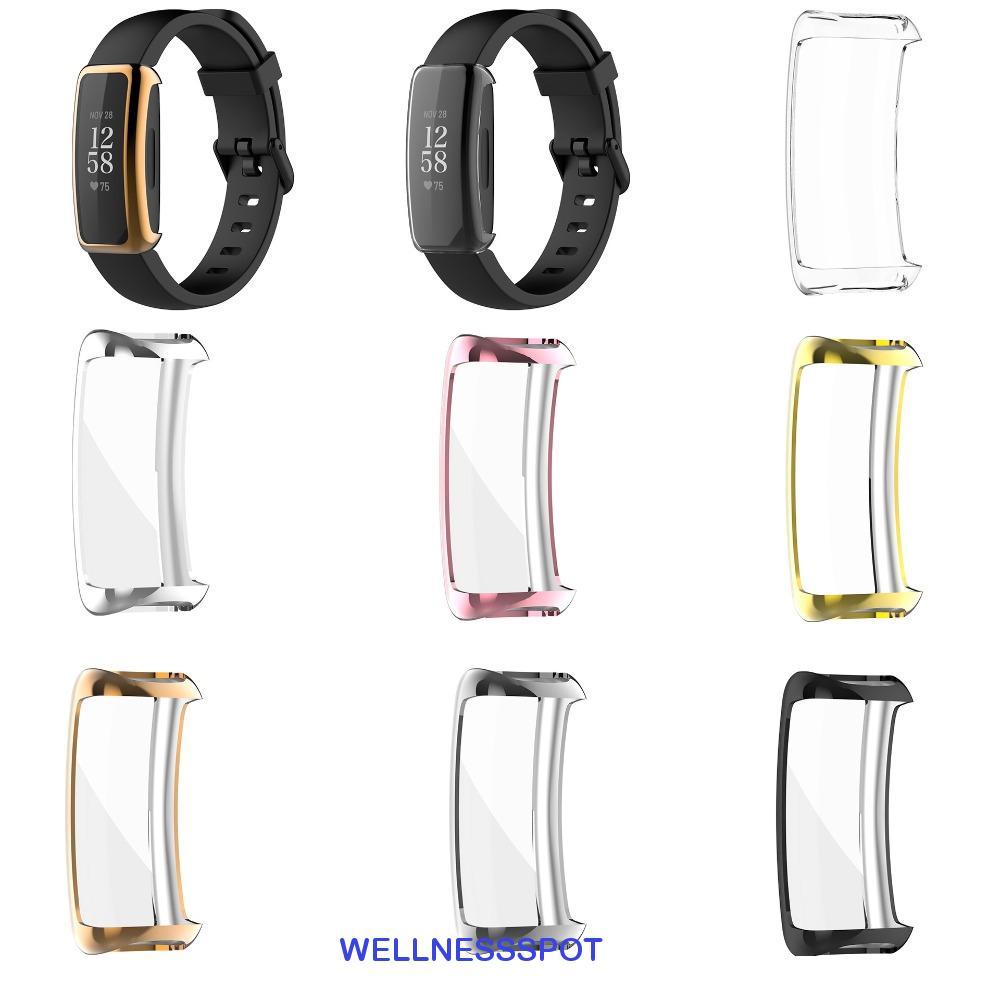 WELLNESSSPOT ตัวป้องกันหน้าจอ Fitbit Inspire 3, เคสฝาครอบนาฬิกา TPU Inspire 3, ฝาครอบนาฬิกาป้องกันรอ