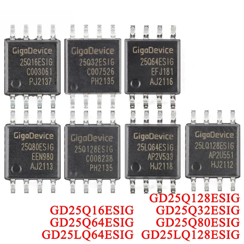 5-10 ชิ้น GD25Q128ESIG GD25Q16ESIG GD25Q32ESIG GD25Q64ESIG GD25Q80ESIG 25Q128ESIG 25Q16ESIG 25Q32ESQ