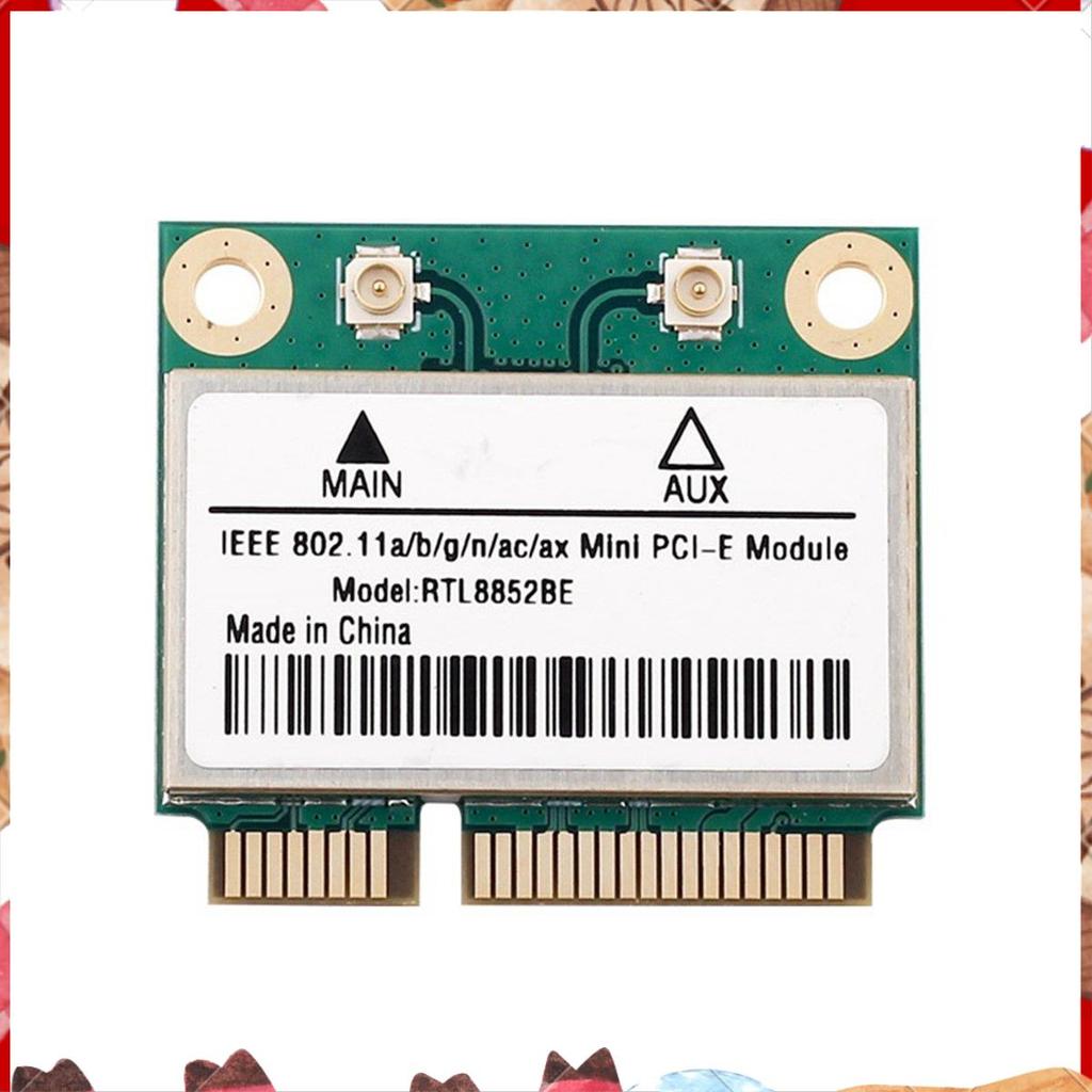 RTL8852BE การ์ดเครือข่าย WiFi 6 1800Mbps BT 5.2 Dual Band ไร้สาย MiniPCIe 802.11ac/Ax 2.4G/5 Ghz -MI