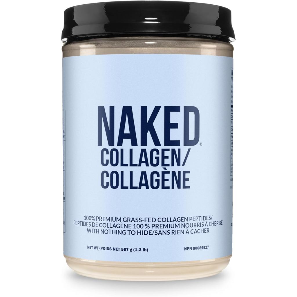 NAKED คอลลาเจนเปปไทด์โปรตีนผง 60 เสิร์ฟ Pasture-Raised, หญ้าไม่รส-Fed Hydrolyzed Collagen Paleo Frie