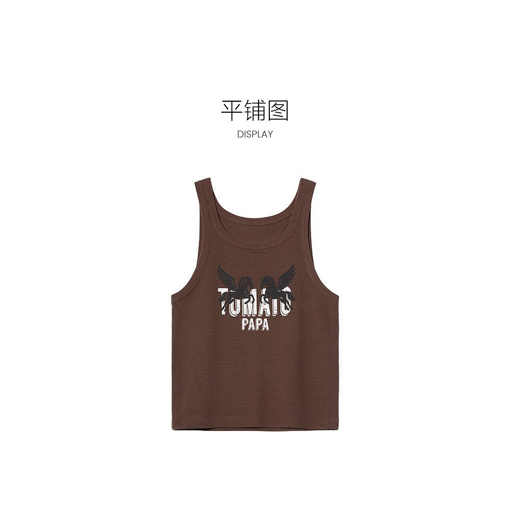 เสื้อกั๊กแขนกุด TOMATOPAPA สำหรับชาย ลายอเมริกัน Lettermen ระบายอากาศได้ดี เหมาะสำหรับกีฬาและฟิตเนสในฤดูร้อน — صورة 5