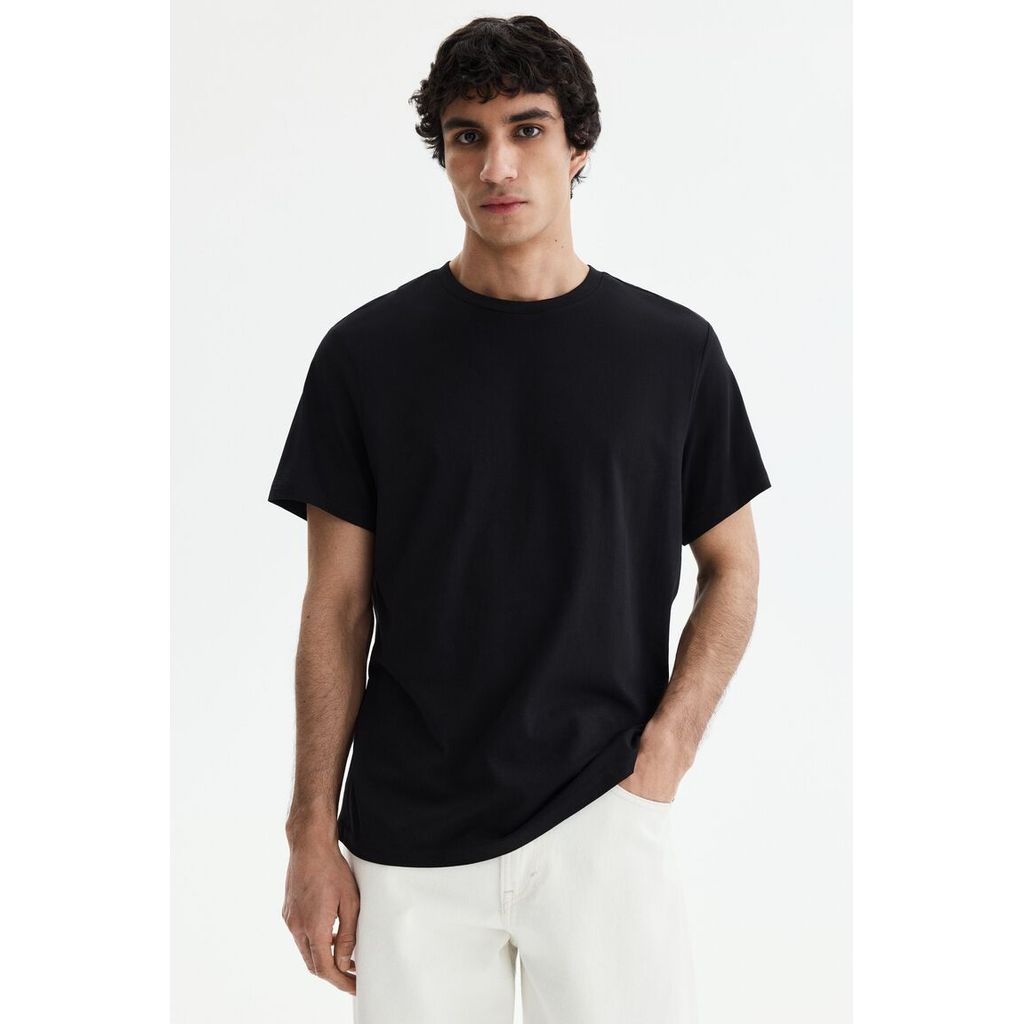 H&M(เอชแอนด์เอ็ม) เสื้อยืดคอกลมทรงปกติ ผู้ชาย 0685816_4