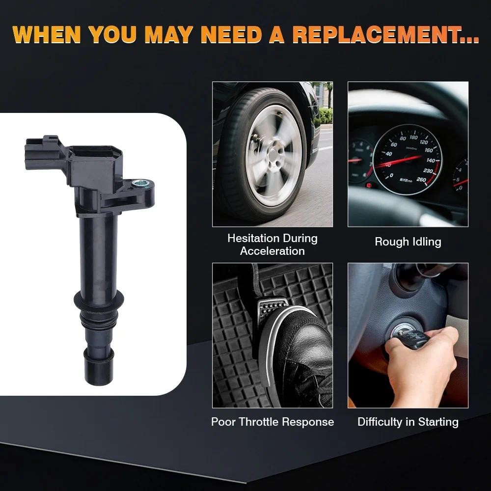 สําหรับ Dodge Dakota 3.7L V6/4.7L V8 2000-2008 JeepLiberty 3.7L V6 2002-2008 เปลี่ยนคอยล์จุดระเบิดแพ